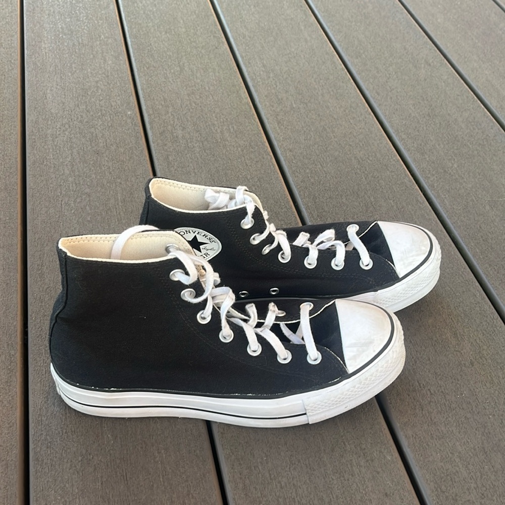 Black platform chuck taylor converse